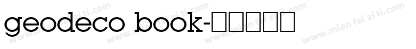 geodeco book字体转换